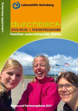 DEIN REISE- & FERIENPROGRAMM - Reisen und Ferienangebote 2021 - Lebenshilfe Heinsberg