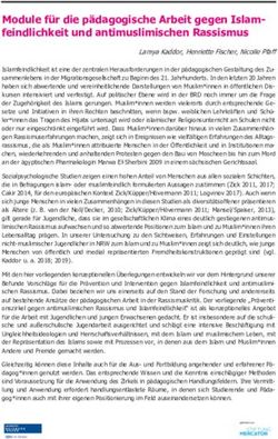 Module für die pädagogische Arbeit gegen Islam-feindlichkeit und antimuslimischen Rassismus