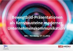 Bewegtbild-Präsentationen als Kernbausteine moderner Unternehmenskommunikation - NIK - Nürnberg, 17.11.2016