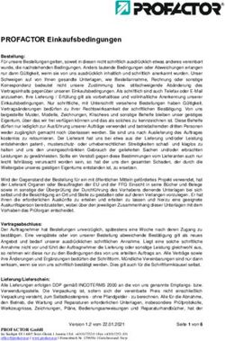 PROFACTOR Einkaufsbedingungen