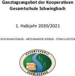 Ganztagsangebot der Kooperativen Gesamtschule Schwingbach - Halbjahr 2020/2021 - Gesamtschule ...