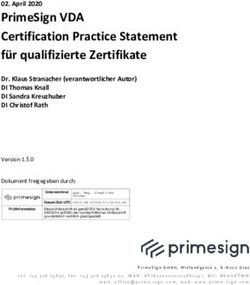 PRIMESIGN VDA CERTIFICATION PRACTICE STATEMENT FÜR QUALIFIZIERTE ZERTIFIKATE - PRIMESIGN TRUST CENTER