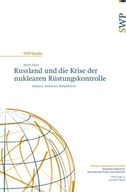 Russland und die Krise der nuklearen Rüstungskontrolle - SWP-Studie Moritz Pieper