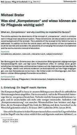 Michael Brater Was sind "Kompetenzen" und wieso können sie für Pflegende wichtig sein? - Deutsche ...