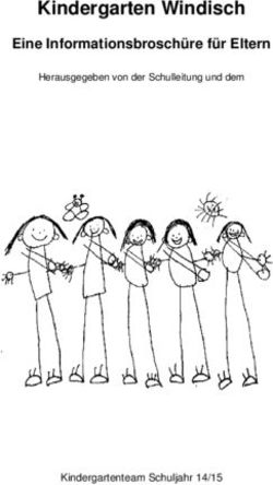 Kindergarten Windisch - Eine Informationsbroschüre für Eltern Herausgegeben von der Schulleitung und dem