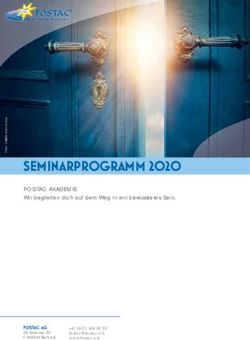 SEMINARPROGRAMM 2020 - FOSTAC - FOSTAC AKADEMIE Wir begleiten dich auf dem Weg in ein bewussteres Sein - FOSTAC AG