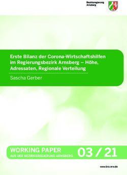 Erste Bilanz der Corona-Wirtschaftshilfen im Regierungsbezirk Arnsberg - Höhe, Adressaten, Regionale Verteilung - Sascha Gerber - Bezirksregierung ...