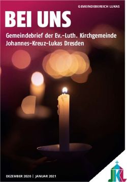 BEI UNS Gemeindebrief der Ev.-Luth. Kirchgemeinde Johannes-Kreuz-Lukas Dresden - GEMEINDEBEREICH LUKAS