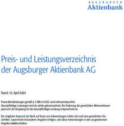 Preis- und Leistungsverzeichnis der Augsburger Aktienbank AG