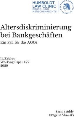 Altersdiskriminierung bei Bankgesch&auml;ften - Ein Fall f&uuml;r das AGG? 11. Zyklus Working Paper #22 2020 - Humboldt Law ...