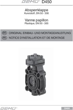 D450 Absperrklappe Kunststoff , DN 50 300 - DE ORIGINAL EINBAU- UND MONTAGEANLEITUNG FR NOTICE D'INSTALLATION ET DE MONTAGE - Gemu Group