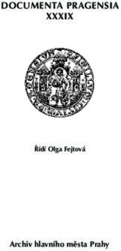 DOCUMENTA PRAGENSIA XXXIX - Archiv hlavn&iacute;ho města Prahy Ř&iacute;d&iacute; Olga Fejtov&aacute; - Archiv hlavn&iacute;ho města ...