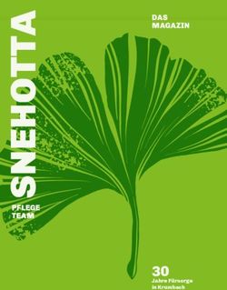 30 DAS MAGAZIN - PFLEGE TEAM - Snehotta Pflegeteam