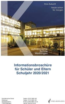 Informationsbroschüre für Schüler und Eltern Schuljahr 2020/2021