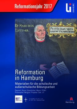 Reformation in Hamburg - Reformationsjahr 2017 - Materialien für die schulische und außerschulische Bildungsarbeit - LI-Hamburg