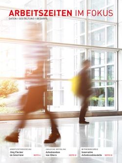ARBEITSZEITEN IM FOKUS - DATEN I GESTALTUNG I BEDARFE - J&ouml;rg Flecker im Interview - FORBA