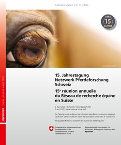 Jahrestagung Netzwerk Pferdeforschung Schweiz 15e r&eacute;union annuelle du R&eacute;seau de recherche &eacute;quine en Suisse - Agroscope
