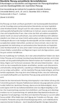 Räumliche Planung und politische Herrschaftsformen Erkundungen zu Geschichte und Gegenwart der Planungsdisziplinen und des Handlungsfeldes der ...