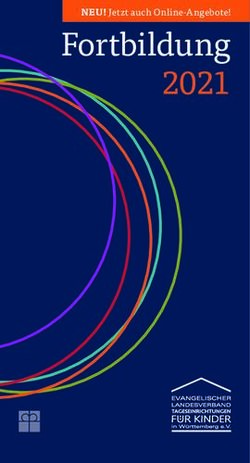 Fortbildung 2021 NEU! Jetzt auch Online-Angebote! - Evangelischer Landesverband