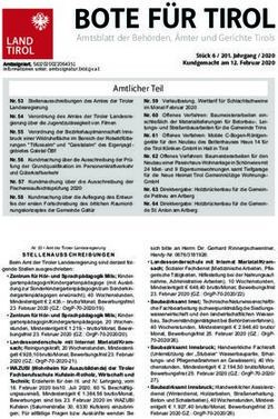 BOTE F&Uuml;R TIROL Amtsblatt der Beh&ouml;rden, &Auml;mter und Gerichte Tirols - Land Tirol