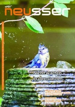 Nicht warten - in den Garten - Der Neusser