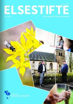 ELSESTIFTE MAI 2021 DAS MAGAZIN FÜR KIRCHLENGERN