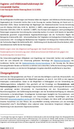 Hygiene- und Infektionsschutzkonzept der Universit&auml;t Vechta