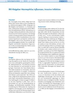 RKI-Ratgeber Haemophilus influenzae, invasive Infektion