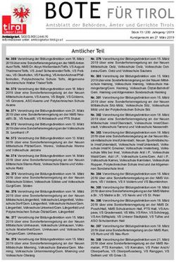 BOTE F&Uuml;R TIROL Amtsblatt der Beh&ouml;rden, &Auml;mter und Gerichte Tirols - Land Tirol