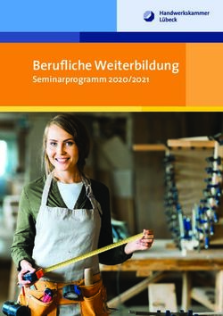Berufliche Weiterbildung - Seminarprogramm 2020/2021