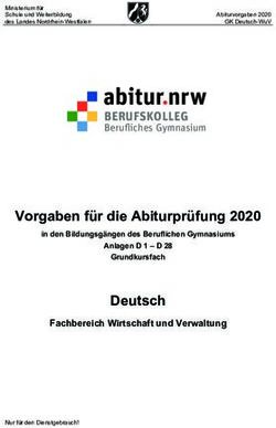 Vorgaben f&uuml;r die Abiturpr&uuml;fung 2020 - BERUFSKOLLEG