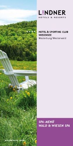 SPA-MENÜ WALD & WIESEN SPA - HOTEL & SPORTING CLUB WIESENSEE WESTERBURG/WESTERWALD