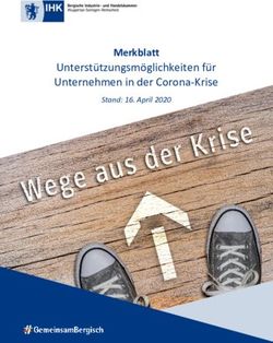 Unterstützungsmöglichkeiten für Unternehmen in der Corona-Krise - Merkblatt Stand: 16. April 2020