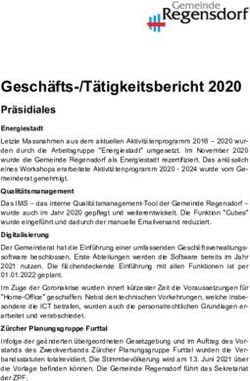 Gesch&auml;fts-/T&auml;tigkeitsbericht 2020 - Pr&auml;sidiales - Regensdorf