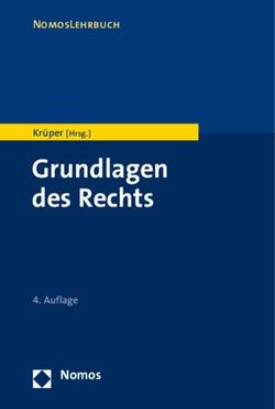Grundlagen des Rechts - Nomos - NomosLehrbuch - Nomos-Shop