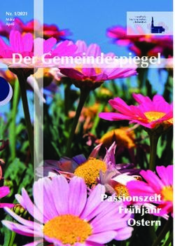 Der Gemeindespiegel - Passionszeit Fr&uuml;hjahr Ostern - Nr. 1/2021 - Evangelische Kirchengemeinde ...