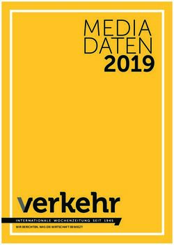 MEDIA DATEN 2019 - Verkehr: verkehr.co.at