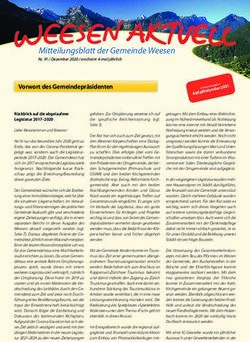 Vorwort des Gemeindepräsidenten - Mitteilungsblatt der Gemeinde Weesen