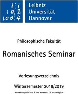 Romanisches Seminar Philosophische Fakultät Vorlesungsverzeichnis Wintersemester 2018/2019