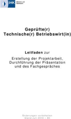 Geprüfte(r) Technische(r) Betriebswirt(in) - Leitfaden zur Erstellung der Projektarbeit, IHK München