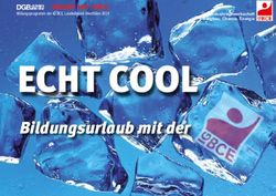 ECHT COOL Bildungsurlaub mit der - Industriegewerkschaft Bergbau, Chemie, Energie - IG BCE