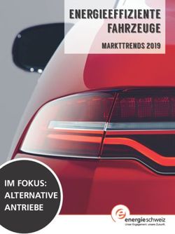 ENERGIEEFFIZIENTE FAHRZEUGE - MARKTTRENDS 2019 - IM FOKUS: ALTERNATIVE ANTRIEBE - E-Mobile.ch