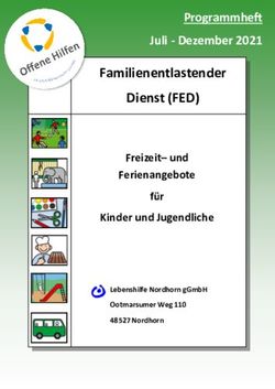 Familienentlastender Dienst (FED) - Programmheft Juli - Dezember 2021 - Lebenshilfe Nordhorn