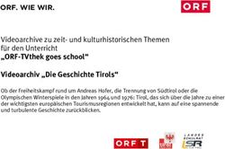ORF. WIE WIR. Videoarchive zu zeit- und kulturhistorischen Themen f&uuml;r den Unterricht "ORF-TVthek goes school" Videoarchiv "Die Geschichte Tirols" ...
