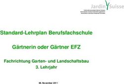 StandardLehrplan Berufsfachschule Gärtnerin oder Gärtner EFZ