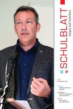 20/18 14. Dezember 2018 7 Aargau Vielfältige Beratungs-angebote 18 Solothurn - LSO