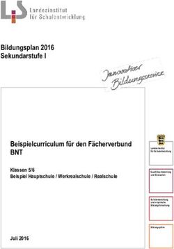 Bildungsplan 2016 Sekundarstufe I