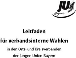 Leitfaden f&uuml;r verbandsinterne Wahlen - in den Orts- und Kreisverb&auml;nden der Jungen Union Bayern