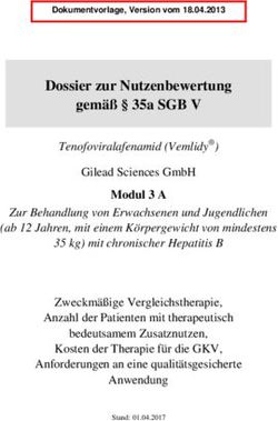 Dossier zur Nutzenbewertung gemäß 35a SGB V - Gemeinsamer Bundesausschuss