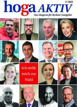 Hoga aktiv - Ich stelle mich zur Wahl - Das Magazin f&uuml;r Berliner Gastgeber - DEHOGA Berlin